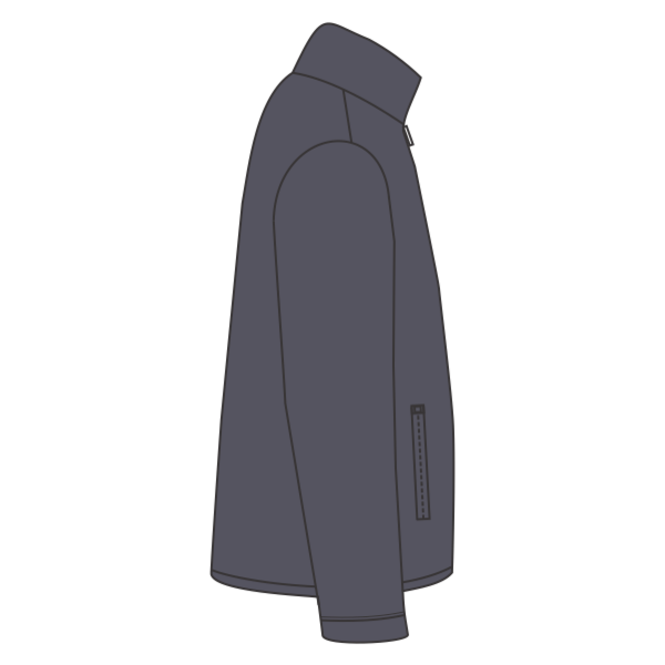 Independent Trading Co. Men's Puffer Jacket, Black, Right Sleeve view