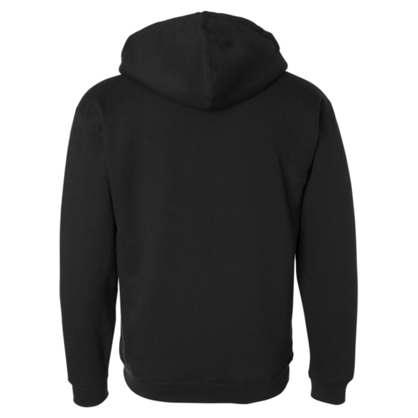 Independent Trading Co. Men's Sherpa-Lined Full-Zip Hooded Sweatshirt, Black / Natural, Back view