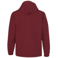 Independent Trading Co. Men's Water-Resistant Hooded Windbreaker, Cardinal / Cardinal, Back view