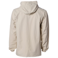 Independent Trading Co. Men's Water-Resistant Hooded Windbreaker, Classic Khaki / Classic Khaki, Back view