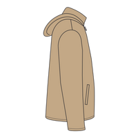 Independent Trading Co. Men's Water-Resistant Hooded Windbreaker, Classic Khaki / Classic Khaki, Right Sleeve view