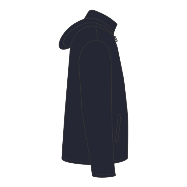 Independent Trading Co. Men's Water-Resistant Hooded Windbreaker, Classic Navy / Classic Navy, Right Sleeve view