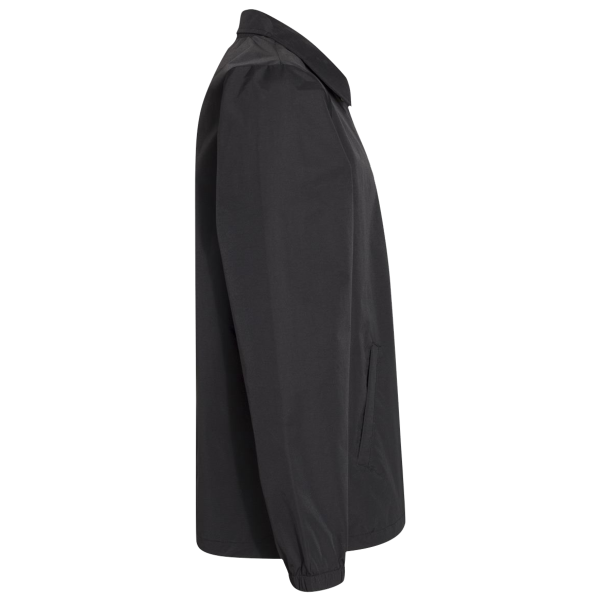 Independent Trading Co. Men's Water-Resistant Windbreaker Coach’s Jacket, Black / Black, Right Sleeve view