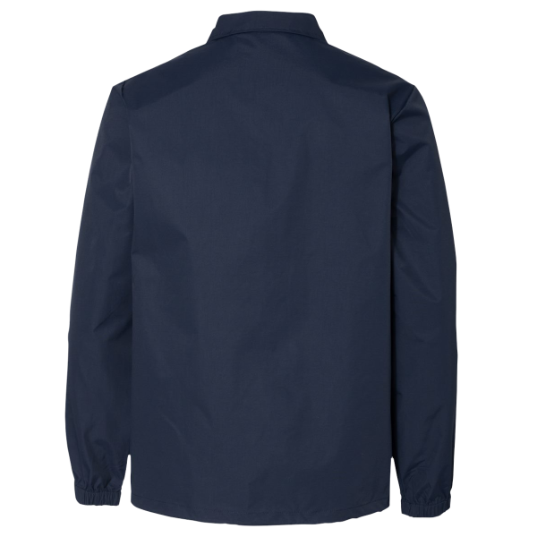 Independent Trading Co. Men's Water-Resistant Windbreaker Coach’s Jacket, Classic Navy / Classic Navy, Back view