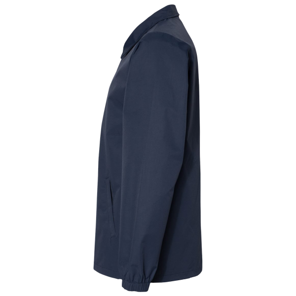 Independent Trading Co. Men's Water-Resistant Windbreaker Coach’s Jacket, Classic Navy / Classic Navy, Left Sleeve view