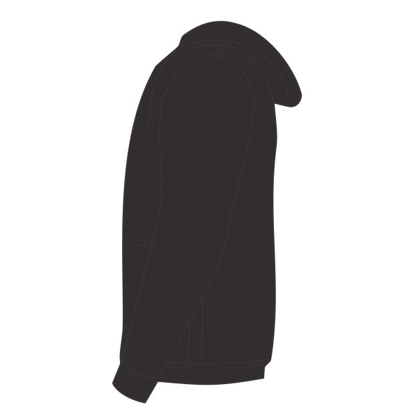 Independent Trading Co. Toddler Special Blend Hooded Raglan Sweatshirt, Black / Black, Left Sleeve view