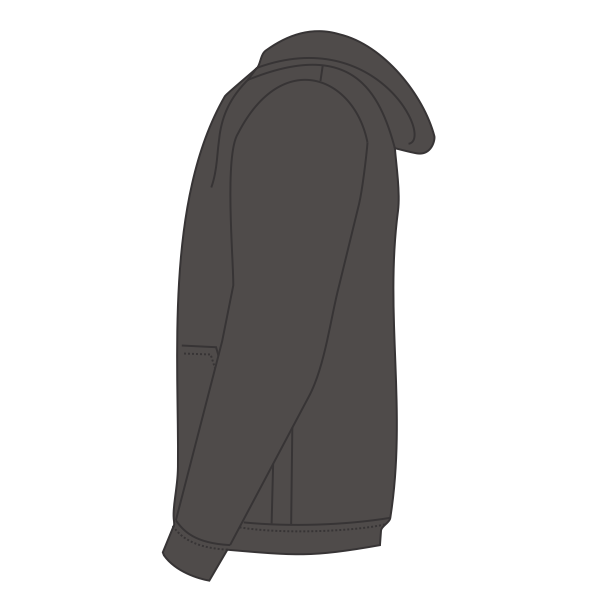 Independent Trading Co. Toddler Special Blend Hooded Raglan Sweatshirt, Carbon / Black, Left Sleeve view