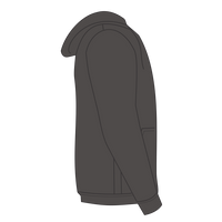 Independent Trading Co. Toddler Special Blend Hooded Raglan Sweatshirt, Carbon / Black, Right Sleeve view