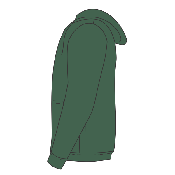 Independent Trading Co. Toddler Special Blend Hooded Raglan Sweatshirt, Moss / Moss, Left Sleeve view