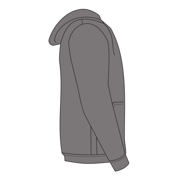 Independent Trading Co. Toddler Special Blend Hooded Raglan Sweatshirt, Nickel / Carbon, Right Sleeve view