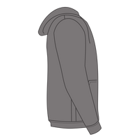 Independent Trading Co. Toddler Special Blend Hooded Raglan Sweatshirt, Nickel / Carbon, Right Sleeve view