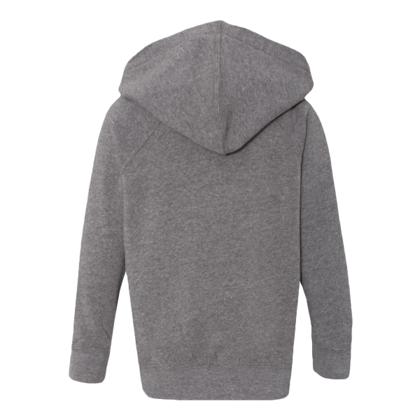 Independent Trading Co. Toddler Special Blend Hooded Raglan Sweatshirt, Nickel / Nickel, Back view