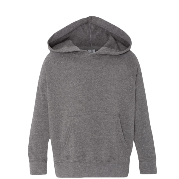 Independent Trading Co. Toddler Special Blend Hooded Raglan Sweatshirt, Nickel / Nickel, Front view
