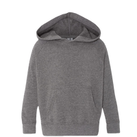 Independent Trading Co. Toddler Special Blend Hooded Raglan Sweatshirt, Nickel / Nickel, Front view
