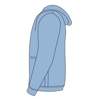 Independent Trading Co. Toddler Special Blend Hooded Raglan Sweatshirt, Pacific / Pacific, Left Sleeve view