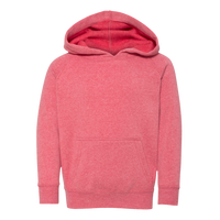 Independent Trading Co. Toddler Special Blend Hooded Raglan Sweatshirt, Pomegranate / Pomegranate, Front view