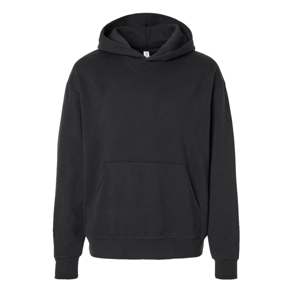 Independent Trading Co. Unisex Avenue Midweight Hooded Sweatshirt, Black, Front view