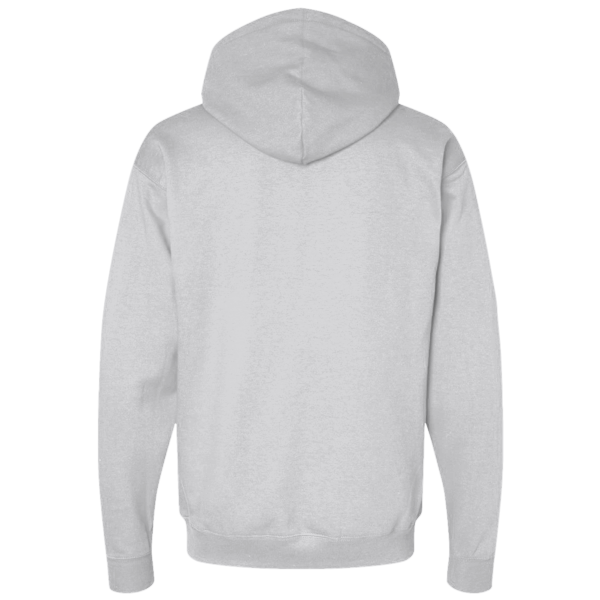 Independent Trading Co. Unisex Avenue Midweight Hooded Sweatshirt, Grey Heather, Back view