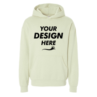 Independent Trading Co. Unisex Avenue Midweight Hooded Sweatshirt, Honey Dew, Front view, Mockup