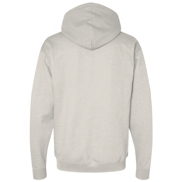 Independent Trading Co. Unisex Avenue Midweight Hooded Sweatshirt, Ivory, Back view