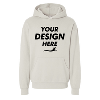 Independent Trading Co. Unisex Avenue Midweight Hooded Sweatshirt, Ivory, Front view, Mockup