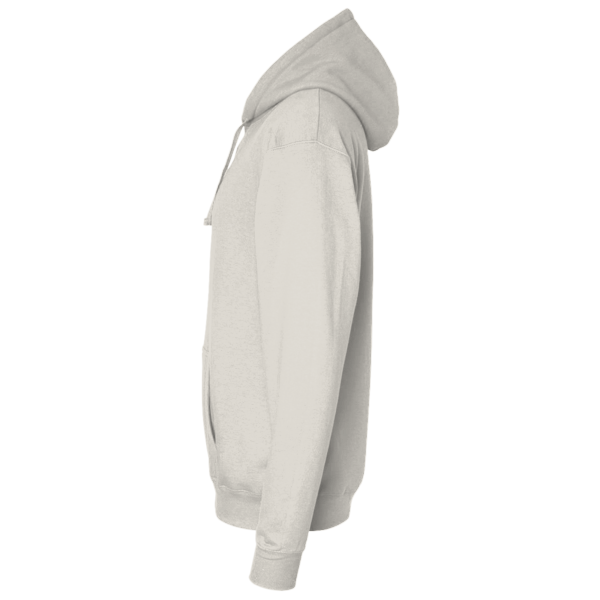 Independent Trading Co. Unisex Avenue Midweight Hooded Sweatshirt, Ivory, Left Sleeve view