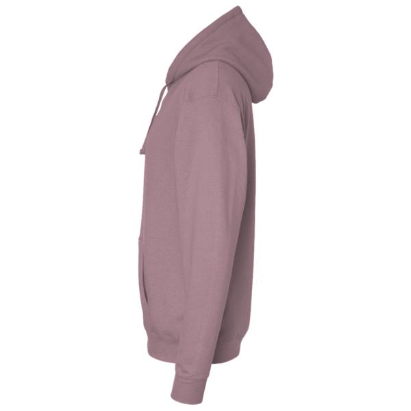 Independent Trading Co. Unisex Avenue Midweight Hooded Sweatshirt, Orchid, Left Sleeve view