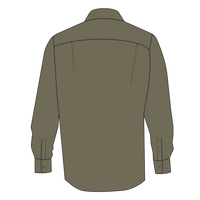 Independent Trading Co. Unisex Flannel Shirt, Army Heather / Army Heather, Back view