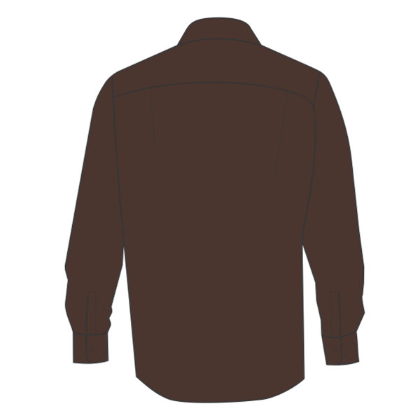 Independent Trading Co. Unisex Flannel Shirt, Brown / Black, Back view