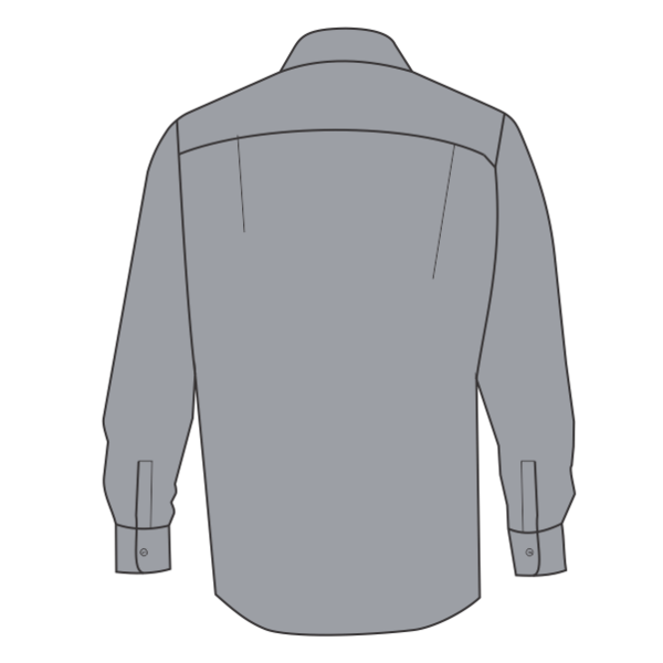 Independent Trading Co. Unisex Flannel Shirt, Grey Heather / Black, Back view