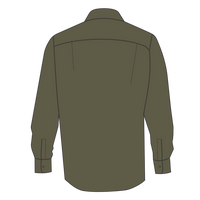Independent Trading Co. Unisex Flannel Shirt, Olive / Black, Back view