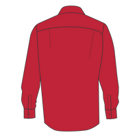 Independent Trading Co. Unisex Flannel Shirt, Red / Black, Back view