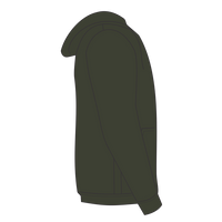 Independent Trading Co. Unisex Heathered French Terry Full-Zip Hooded Sweatshirt, Olive Heather / Olive Heather, Right Sleeve view