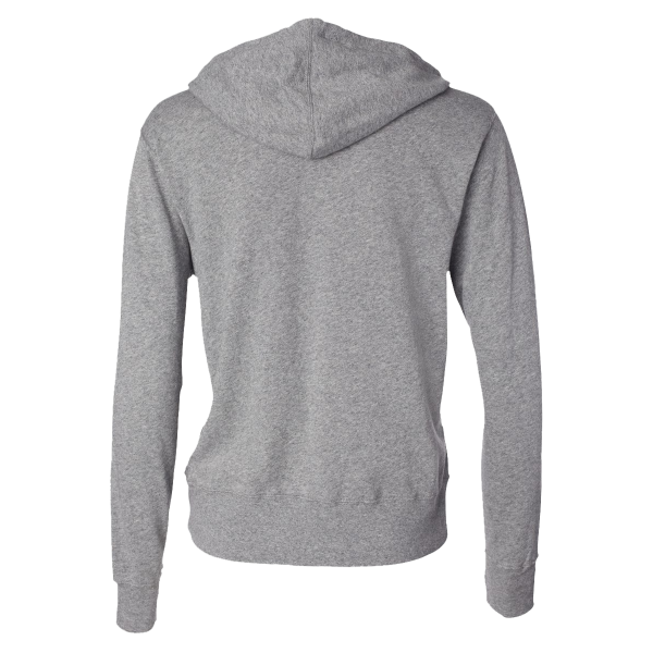 Independent Trading Co. Unisex Heathered French Terry Full-Zip Hooded Sweatshirt, Salt & Pepper / Salt & Pepper, Back view