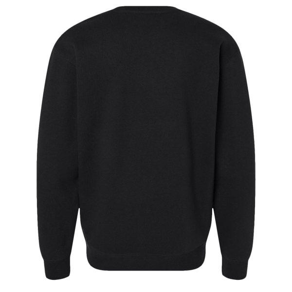 Independent Trading Co. Unisex Heavyweight Crewneck Sweatshirt, Black, Back view
