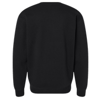Independent Trading Co. Unisex Heavyweight Crewneck Sweatshirt, Black, Back view
