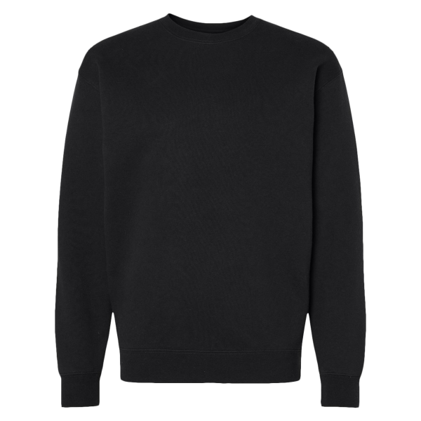 Independent Trading Co. Unisex Heavyweight Crewneck Sweatshirt, Black, Front view