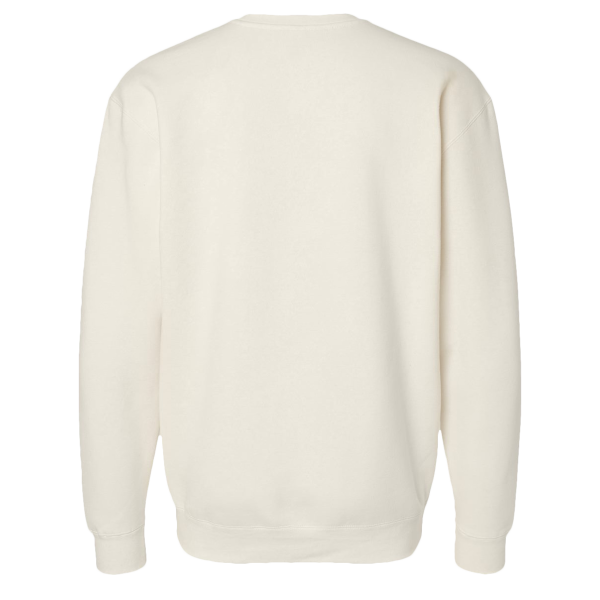 Independent Trading Co. Unisex Heavyweight Crewneck Sweatshirt, Bone, Back view