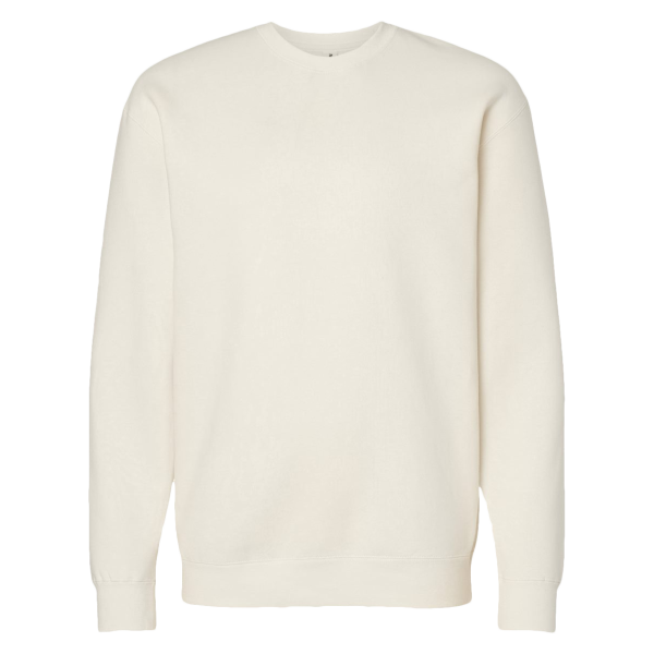 Independent Trading Co. Unisex Heavyweight Crewneck Sweatshirt, Bone, Front view