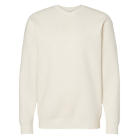 Independent Trading Co. Unisex Heavyweight Crewneck Sweatshirt, Bone, Front view