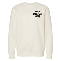 Independent Trading Co. Unisex Heavyweight Crewneck Sweatshirt, Bone, Front view, Mockup