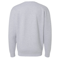 Independent Trading Co. Unisex Heavyweight Crewneck Sweatshirt, Grey Heather, Back view