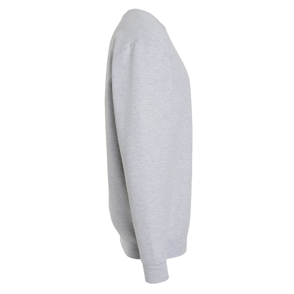 Independent Trading Co. Unisex Heavyweight Crewneck Sweatshirt, Grey Heather, Right Sleeve view