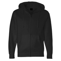 Independent Trading Co. Unisex Heavyweight Full-Zip Hooded Sweatshirt, Black, Front view