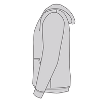Independent Trading Co. Unisex Heavyweight Full-Zip Hooded Sweatshirt, Grey Heather, Left Sleeve view