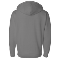 Independent Trading Co. Unisex Heavyweight Full-Zip Hooded Sweatshirt, Gunmetal Heather, Back view