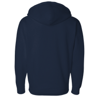 Independent Trading Co. Unisex Heavyweight Full-Zip Hooded Sweatshirt, Navy, Back view