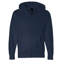 Independent Trading Co. Unisex Heavyweight Full-Zip Hooded Sweatshirt, Navy, Front view