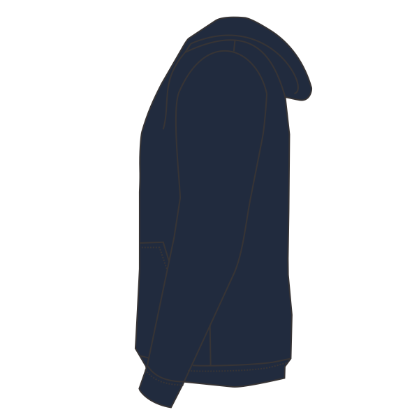 Independent Trading Co. Unisex Heavyweight Full-Zip Hooded Sweatshirt, Navy, Left Sleeve view