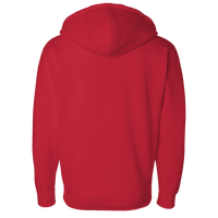 Independent Trading Co. Unisex Heavyweight Full-Zip Hooded Sweatshirt, Red, Back view